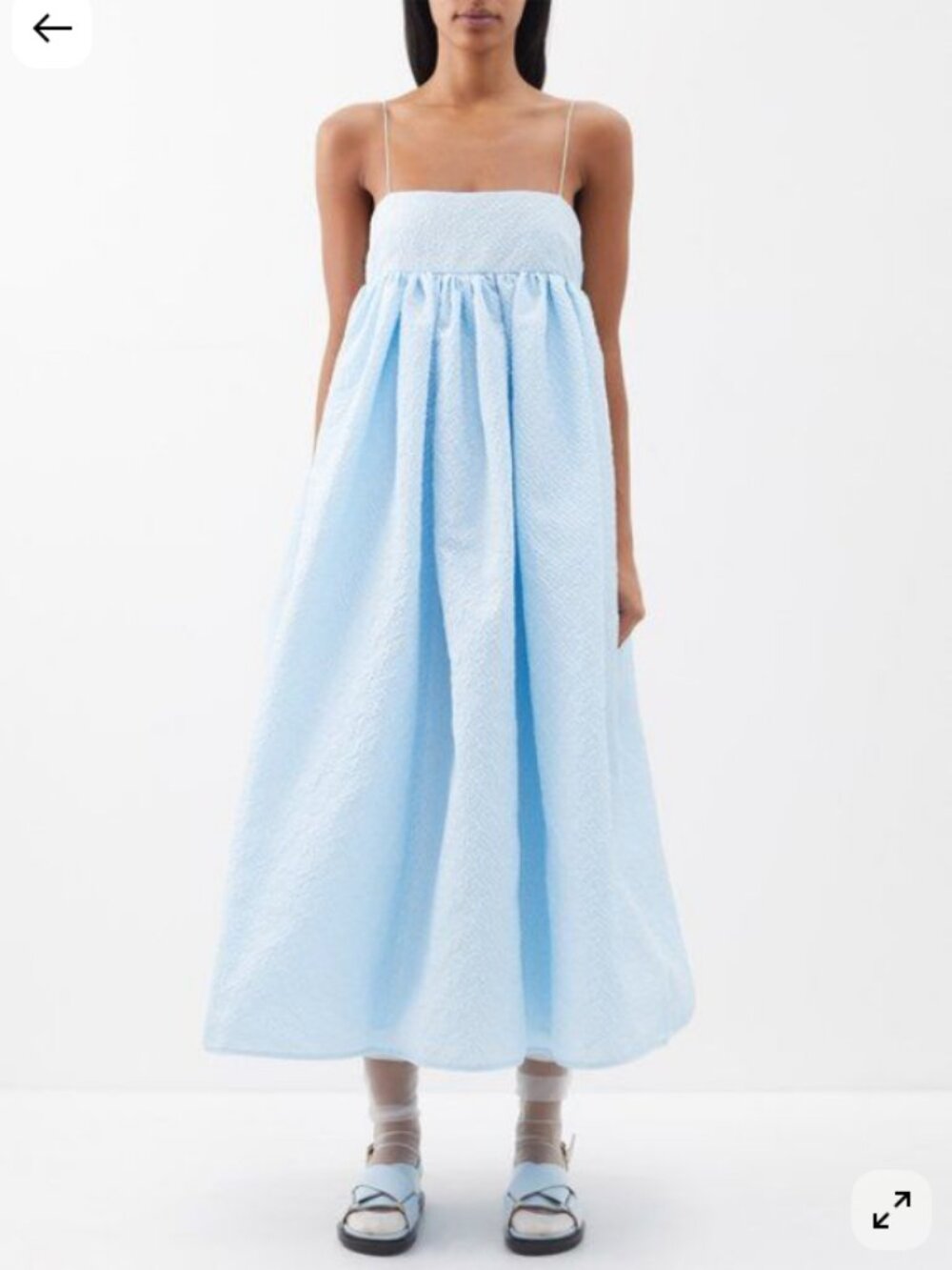 Cecilie Bahnsen Beth Square-Neck Cloqué Dress (worn once)